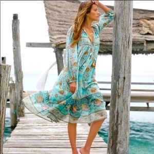NEW WITH TAGS Spell & The Gypsy Collective Seashell Boho Midi Dress  XS